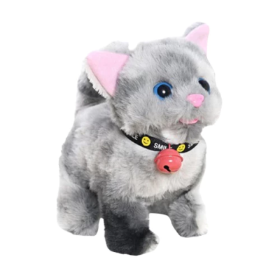 Cute Cat Interaction Black Doll Can Move & Have Meow Sound Effect Kucing Mainan Bergerak
